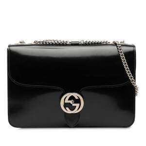 Gucci Interlocking Shoulder Bag Patent #245325G90B